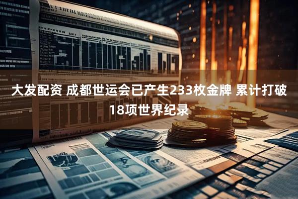 大发配资 成都世运会已产生233枚金牌 累计打破18项世界纪录