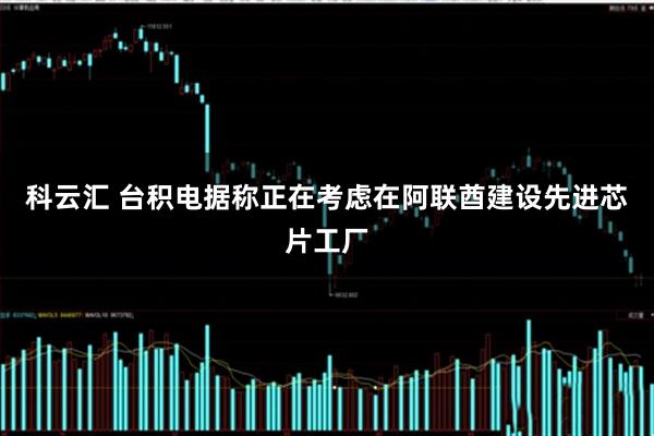 科云汇 台积电据称正在考虑在阿联酋建设先进芯片工厂