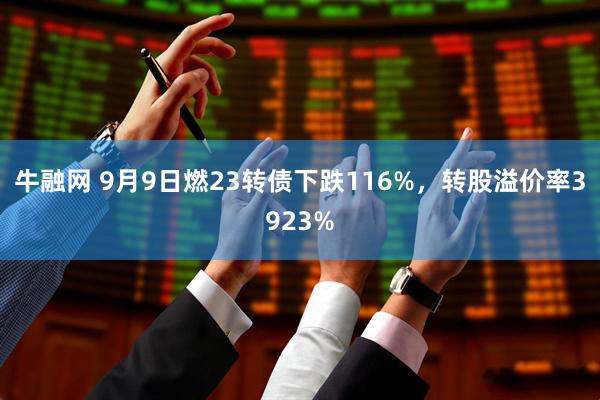 牛融网 9月9日燃23转债下跌116%，转股溢价率3923%